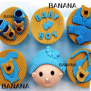 Banana1 แม่พิมพ์ถักนิตติ้ง DIY สําหรับทําเบเกอรี่ น้ําตาล งานฝีมือ