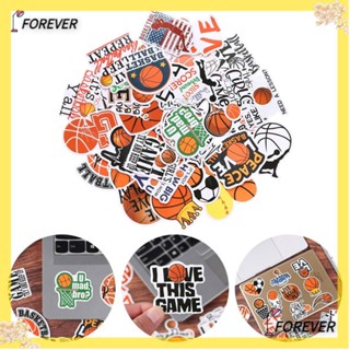 Forever สติกเกอร์ ลายกราฟฟิตี้ บาสเก็ตบอล กีตาร์ โน้ตบุ๊ก กันน้ํา หลากสี 50 ชิ้น ต่อชุด