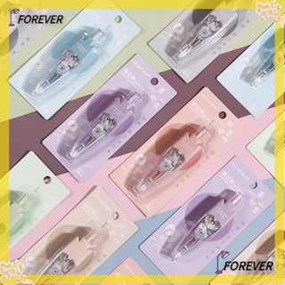 Forever เทปลบคําผิด สีเทา สีฟ้า พับเก็บได้ สีเขียวอ่อน สีชมพูอ่อน สําหรับพนักงานออฟฟิศ