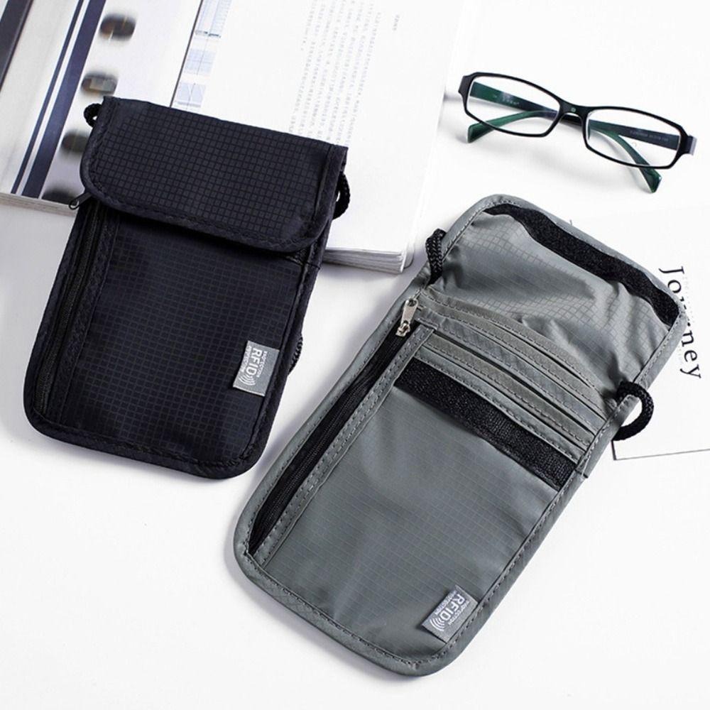 Ilonim RFID Passport ID Bag, กระเป๋าเอกสารกันน้ําอเนกประสงค์, กระเป๋าหนังสือเดินทางไนลอนผู้ชาย