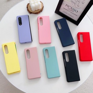 เคสโทรศัพท์ ซิลิโคนนิ่ม ฝาพับ เรียบง่าย สําหรับ Samsung Galaxy Z Fold 4 Z Fold 3 Samsung Z Fold4 Z Fold3