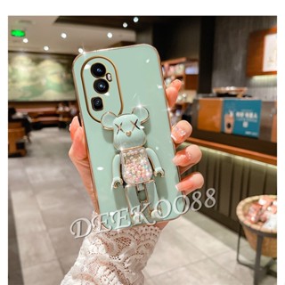 เคสโทรศัพท์มือถือแบบนิ่ม ลายหมีสีชมพู 3D พร้อมที่ตั้งวาง สําหรับ OPPO Reno10 Pro Plus Pro+ Reno8 T A78 A17 A17K 4G 5G OPPOA78 Reno 10 10Pro