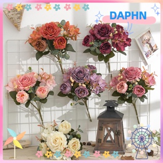 Daphs ดอกกุหลาบประดิษฐ์ ผ้าไหม สไตล์เรโทร สําหรับตกแต่งบ้าน งานแต่งงาน DIY