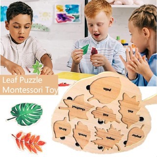 Wooden Leaf Jigsaw Puzzles For Toddler Kid Montessori Early Education Toys