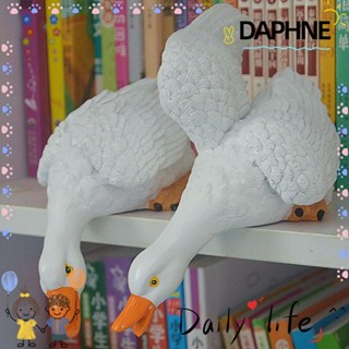 Daphne 1 คู่ รูปปั้นเป็ดดื่ม ของขวัญ เครื่องประดับบ่อน้ํา สนามหญ้า เป็ด ฟิกเกอร์