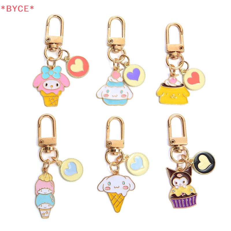 Byce> พวงกุญแจโลหะ จี้การ์ตูนอนิเมะ My Melody Purin Dog Cinnamoroll Kuromi Little Twin Star Kawaii น่ารัก สําหรับตกแต่งกระเป๋า