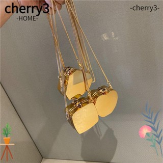 Cherry3 กระเป๋าถือ กระเป๋าสะพายไหล่ สะพายข้าง อะคริลิค สีพื้น ความจุเยอะ สําหรับผู้หญิง