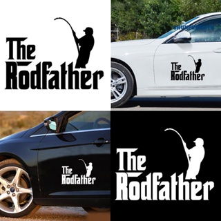 [CFGY Auto] สติกเกอร์สะท้อนแสง ลาย The Rodfather Fishing สําหรับติดตกแต่งประตู หน้าต่างรถยนต์