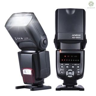 [XS]Andoer Ad-560ii แฟลชกล้อง Speedlite GN50 พร้อมไฟ LED ปรับได้ สําหรับกล้อง DSLR Olympus Pentax