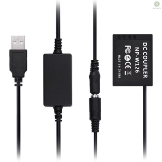 [XS]Andoer Cp-w126 ชุดข้อต่อแบตเตอรี่ดัมมี่ USB DC NP-W126 พร้อมสายแปลง USB DC อินพุต USB แบบเปลี่ยน สําหรับ Fujifilm X-T2 X-T3 X-T10 X-T