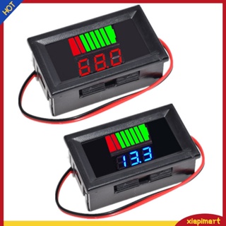 {xiapimart} เครื่องวัดความจุแบตเตอรี่ 12V-60V จอแสดงผลดิจิทัล LED คําเตือนพลังงานต่ํา ความละเอียด 8 ขั้น อุปกรณ์เสริมในครัวเรือน