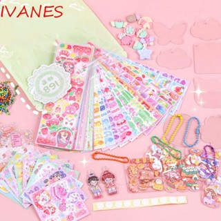 Ivanes ชุดสติกเกอร์แหนบ ลายการ์ตูนกุกกา แฮนด์เมด สําหรับตกแต่ง