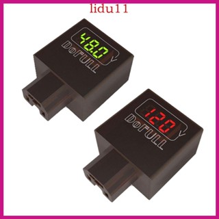 Lid โวลต์มิเตอร์ดิจิทัล มิเตอร์วัดแรงดันไฟฟ้า ซ็อกเก็ต USB สําหรับจักรยานไฟฟ้า 48V 60V 72V 96V