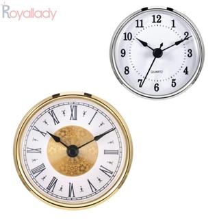 #ROYALLADY#Quartz นาฬิกาตัวเลขโรมัน พลาสติก สีเงิน 80 มม.