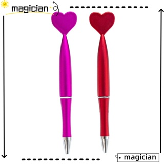 Mag ปากกาลูกลื่น หมึกเจล สีดํา สีแดง รูปหัวใจ 1 มม. สําหรับปาร์ตี้วาเลนไทน์