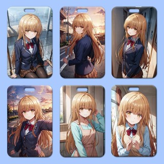 The Angel Next Door Spoils Me Rotten Shiina Mahiru Card Holder Campus Card Student Meal Card Access Control Bus Card Protective Case Work ID Badge Card Holder Plant