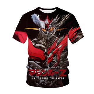 Pop Mazinger Z เสื้อยืดลําลอง แขนสั้น พิมพ์ลายกราฟฟิคอนิเมะ 3D โอเวอร์ไซซ์ สไตล์ฮาราจูกุ แฟชั่นสําหรับผู้ชาย ผู้หญิง y2k