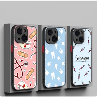 เคสโทรศัพท์มือถือนิ่ม ป้องกันเลนส์ ลายยาพยาบาล หมองคล้ํา สําหรับ iPhone SE SE2 SE3 7 8 Plus XR XS Max 11 Pro Max SXB50