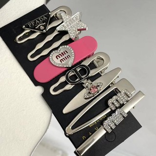 กิ๊บติดผม กิ๊บหน้าม้า กิ๊บเจ็ดสไตล์เย็น กิ๊บติดผม Dopamine y2k Love Rhinestone Duckbill คลิป Hairpin Headdress