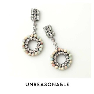 ต่างหู Aqua jasper ต่างหูคลิป ต่างหูก้านเงินแท้ น้ำหนักเบา Unreasonable Accessories UA0716-02