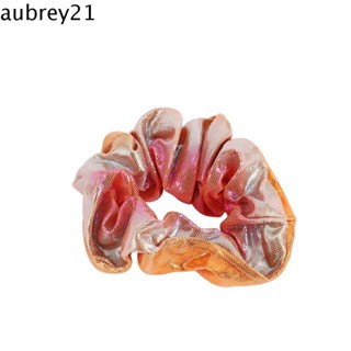 Aubrey1 ยางรัดผมหางม้า สีเมทัลลิก สุ่มสี สําหรับผู้หญิง 5 ชิ้น