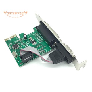 การ์ดไรเซอร์แปลงขยาย PCIE AX99100 1P1S RS232 Serial Parallel Port DB25 25Pin