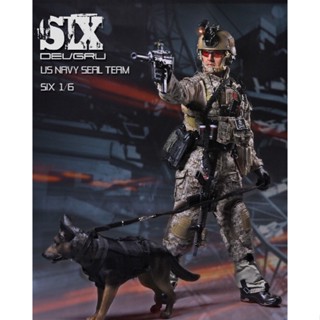 [พร้อมส่ง] ฟิกเกอร์ตุ๊กตาทหาร U.S. 1/6 Army SEAL Sixth Team ปืนคู่ พร้อมตัวสุนัข สําหรับของขวัญแฟน