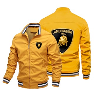 Lamborghini baseball uniform Aventador Huracan Urus Reventon Gallardo car outdoor driving stand collar large size long-sleeved sweater Aviator Jacket