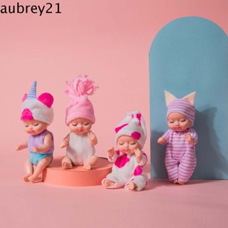 Aubrey1 ตุ๊กตาเด็กนอนหลับ ตุ๊กตาของขวัญวันเกิด ตุ๊กตา Kawaii พร้อมเสื้อผ้า ตัวถัง ของเล่นน่ารัก DIY ของเล่นตุ๊กตามินิ ตุ๊กตาเด็กแฟชั่น ตุ๊กตาเด็กใหม่