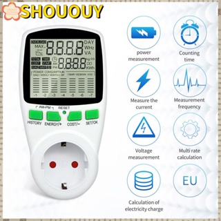 Shououy เครื่องวิเคราะห์ต้นทุนไฟฟ้าดิจิทัล โวลต์มิเตอร์ วัดพลังงานไฟฟ้า