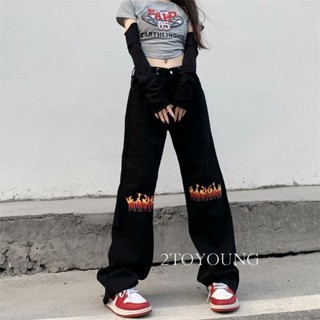 2TOYOUNG  กางเกงขายาว คาร์โก้ กางเกง เชือกอเมริกันคลาสิค Cargo pants 2023 NEW 080230 รุ่นใหม่ Trendy Stylish ins A20M002 36Z230909