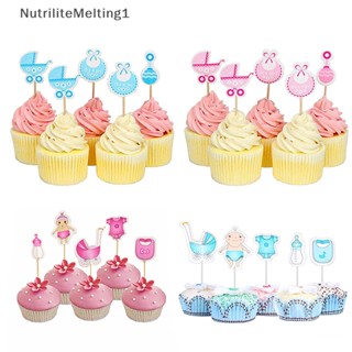 [NutriliteMelting1] ชุดท็อปเปอร์ ตกแต่งคัพเค้ก ขนมหวาน การ์ด เบบี้ชาวเวอร์ ปาร์ตี้ [TH]