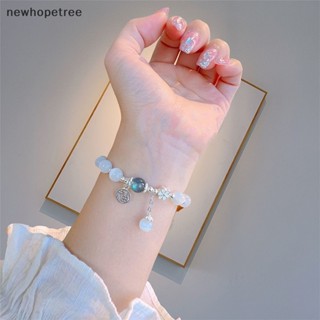 [newhopetree] สร้อยข้อมือ ประดับลูกปัดคริสตัล โอปอลเทียม ยืดหยุ่น เรียบง่าย เครื่องประดับแฟชั่น สําหรับผู้หญิง พร้อมส่ง