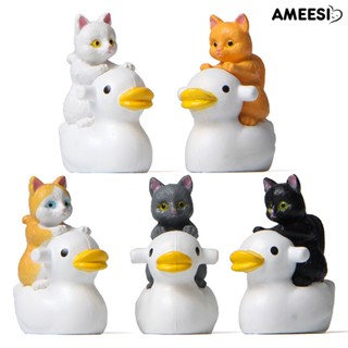 Ameesi โมเดลฟิกเกอร์ PVC รูปการ์ตูนแมวน่ารัก ขนาดเล็ก สําหรับตกแต่งบ้าน สวน