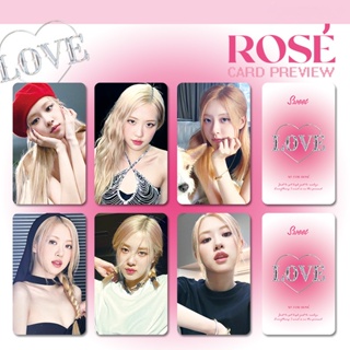 6 ชิ้น / เซต อัลบั้ม Black-Pink สวยหรู โฟโต้การ์ด โลโม่การ์ด สมาชิก สีดํา สีชมพู JISOO LISA ROSE JENNIE Kpop โปสการ์ด ของราคาถูก CX