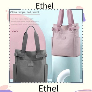 Ethel1 กระเป๋าผ้าใบ สะพายไหล่ กระเป๋านักเรียน ลําลอง แฟชั่น