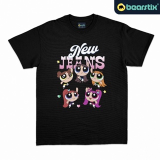 【เสื้อยืดคุณภาพสูง】 NewJeans X Powerpuff Girls - Kaos Get Up - Baju Asap - Tshirt Minji Haerin Hanni Danielle Hyein