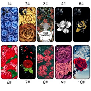 เคสโทรศัพท์มือถือ แบบใส ลายดอกกุหลาบ ดอกโบตั๋น สําหรับ iPhone 14 Plus Pro Max MZD132