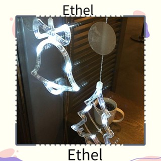 Ethel1 Jingling Bell โคมไฟกลางคืน สําหรับตกแต่งบ้าน หน้าต่าง ตู้ คริสต์มาส