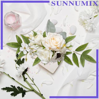 [Sunnimix] Pew ดอกไม้ พิธีแต่งงาน ทางเดิน เก้าอี้ ตกแต่ง ทนทาน สีสันสดใส หรูหรา ตกแต่งเก้าอี้ ดอกไม้ ด้านหลัง สําหรับงานแต่งงาน เทศกาล