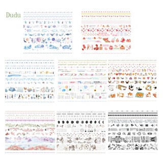 Dudu สติกเกอร์เทปวาชิ ขนาดเล็ก สําหรับตกแต่งสมุดภาพ 10 ชิ้น