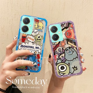 ใหม่ เคสโทรศัพท์มือถือแบบนิ่ม ใส กันกระแทก ลายการ์ตูนมอนสเตอร์น่ารัก แฟชั่น สําหรับ VIVO Y27 Y36 Y78 4G 5G Y02t Y02A 2023 Y27 Y36