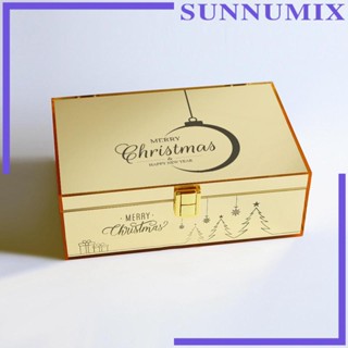 [Sunnimix] กล่องของขวัญ พร้อมฝาปิด อะคริลิค สําหรับตกแต่งปาร์ตี้คริสต์มาส เพื่อนเจ้าสาว วันเกิด