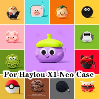 【ของแท้】เคสหูฟัง แบบนิ่ม ลายน่ารัก สามมิติ สําหรับ Haylou X1 Neo X1 Neo