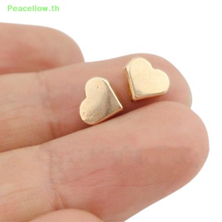 Peacellow ลูกปัดสเปเซอร์ รูปหัวใจ ทรงหลวม สีทอง สําหรับทําสร้อยคอ สร้อยข้อมือ DIY 70 ชิ้น