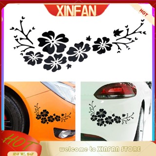 Xinfan สติกเกอร์ไวนิล ลายดอกไม้ กันน้ํา สําหรับติดตกแต่งประตู หน้าต่างรถยนต์ รถบรรทุก รถจักรยานยนต์