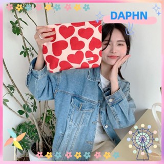 Daphs กระเป๋าเครื่องสําอาง ผ้าลูกฟูก มีซิป แบบพกพา สไตล์วินเทจ แฟชั่นสําหรับผู้หญิง