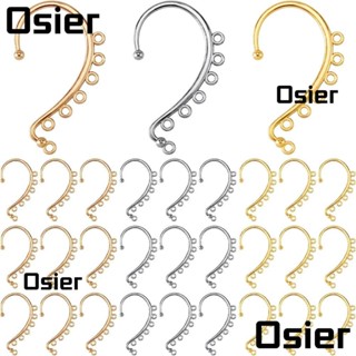 Osier1 คลิปต่างหู โลหะผสมทอง 18K สําหรับทําเครื่องประดับ DIY