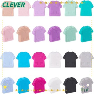 Clever จี้ลูกปัดซิลิโคน 26x26.5x8 มม. 10 สี สําหรับห้อยเสื้อผ้าพยาบาล