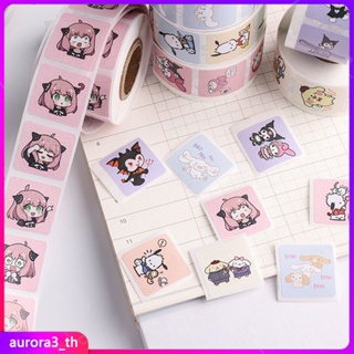 【ในการจัดส่ง】 500 ชิ้นสติกเกอร์ Sanrio การ์ตูน Kuromi Melody Pochacco ล็อตโซเครยอนชินจังน่ารักสติกเกอร์ปิดผนึกของขวัญเด็ก